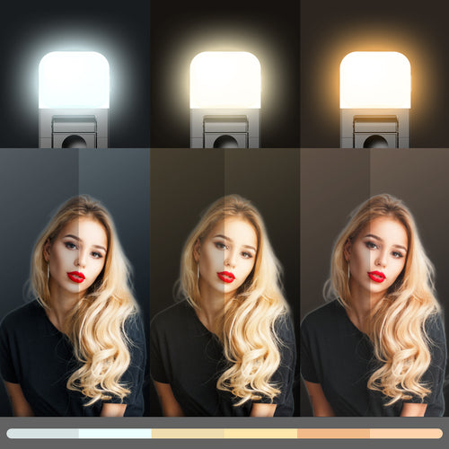 Adjustable selfie tripod with lights